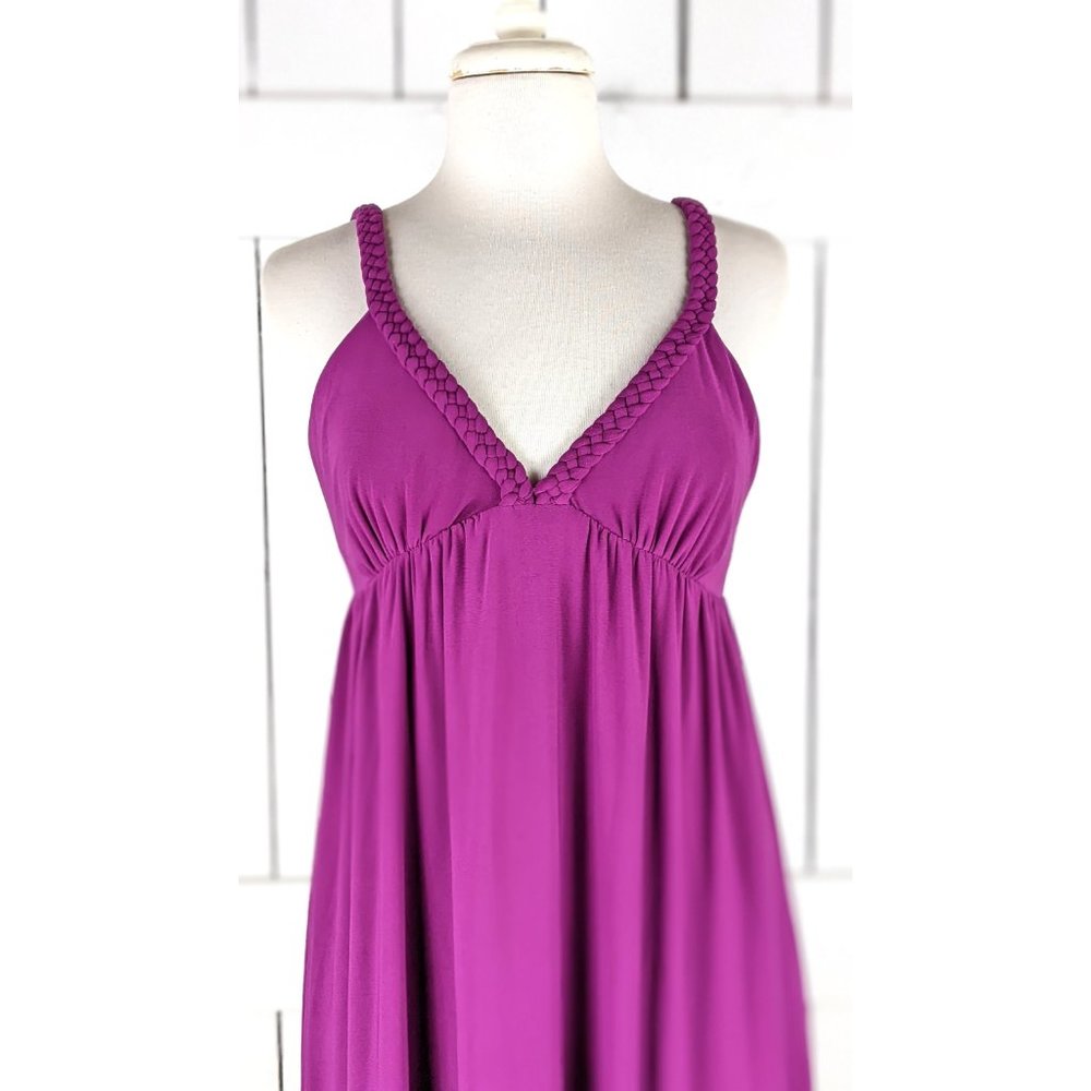 Essentials By Abs Magenta Stretch Jersey Sleeveless Baby Doll Dress View 5